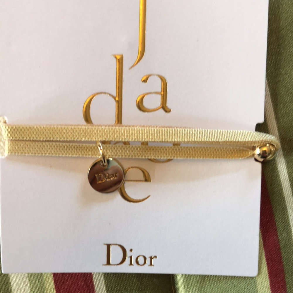 Dior logo charm golden mesh bracelet - Picture 2 of 7